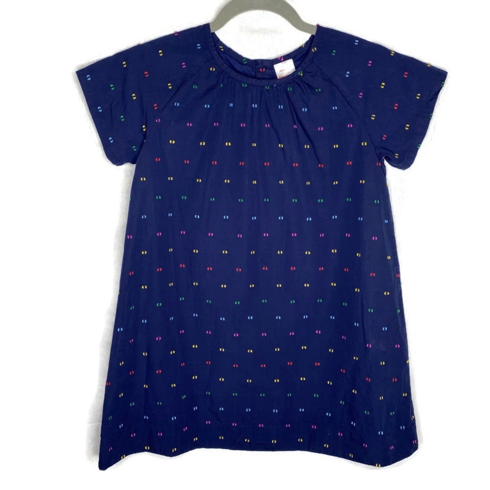 Hanna Andersson Girls 140 US 10 Dress Blue.